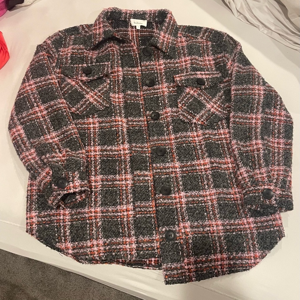 Bohme Plaid Button-Up Jacket